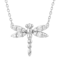 Yvette Deneuve Dragonfly Petite Diamond Fashion Pendant