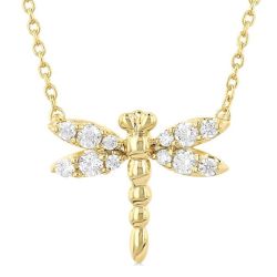 Kalliope Peregrine Dragonfly Petite Diamond Fashion Pendant