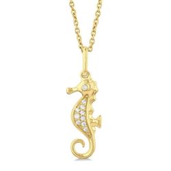 Quill Calypso Seahorse Petite Diamond Fashion Pendant