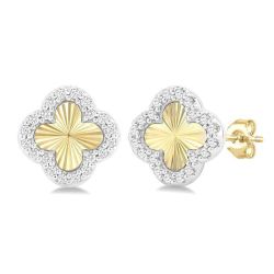 IsLinEl IsLoVal SolDorIon 14K White Gold Diamond Fashion Earrings