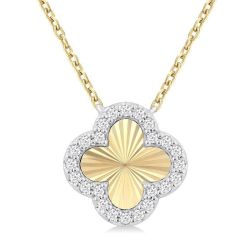 Ivy Ivy Clover Fluted Petite Diamond Fashion Pendant