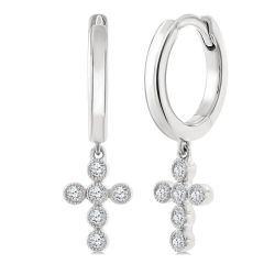 CelAe 14K White Gold Diamond Fashion Earrings