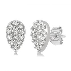 Pear Shape Petite Diamond Fashion Earrings