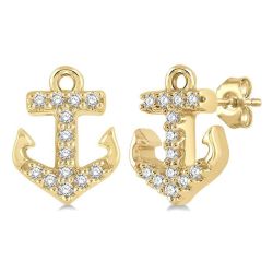 Anchor Petite Diamond Fashion Earrings