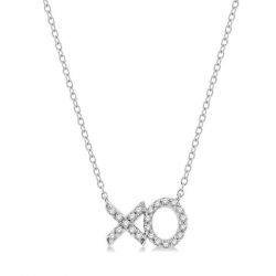 X' And 'O' Shape Petite Diamond Fashion Pendant