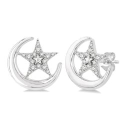 PhoRaLo 14K White Gold Diamond Fashion Earrings