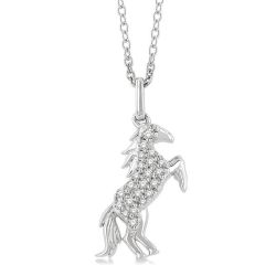 Mallow Haven Horse Petite Diamond Fashion Pendant