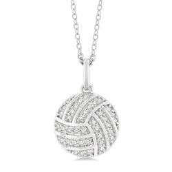 Volleyball Petite Diamond Fashion Pendant