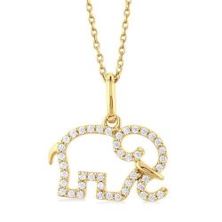 Harrier Serenade Elephant Petite Diamond Fashion Pendant