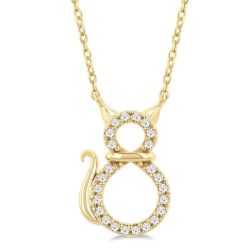 Selene Yvaine Cat Petite Diamond Fashion Pendant
