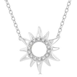 Vellum Thorn Sunburst Petite Diamond Fashion Pendant