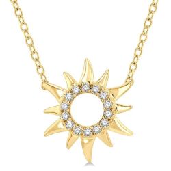 Rill Finesse Sunburst Petite Diamond Fashion Pendant