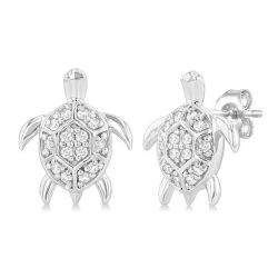 ThVelNo 14K White Gold Diamond Fashion Earrings