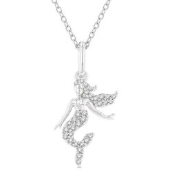 Delphine Frost Mermaid Petite Diamond Fashion Pendant
