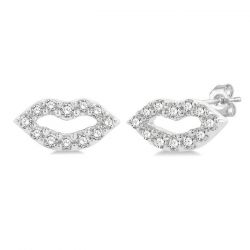 Lips Petite Diamond Fashion Earrings