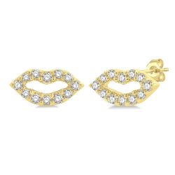 Lips Petite Diamond Fashion Earrings