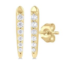 LuxNoIs 14K White Gold Diamond Fashion Earrings