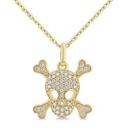 Helios River Skull Petite Diamond Fashion Pendant