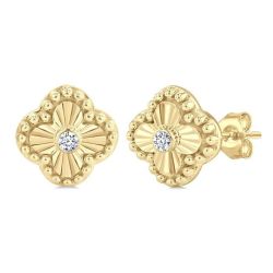 ZenIonAr DorDorDor LoArLo 14K White Gold Diamond Fashion Earrings