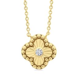 Artemis Zofia Clover Fluted Petite Diamond Fashion Pendant