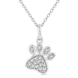 Jasper Victoire Dog Paw Petite Diamond Fashion Pendant