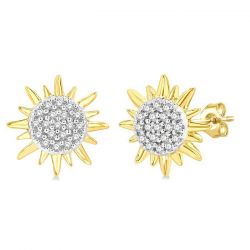 Sun Petite Diamond Fashion Earrings
