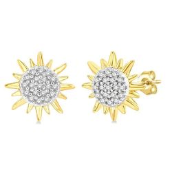 LoAr 14K White Gold Diamond Fashion Earrings