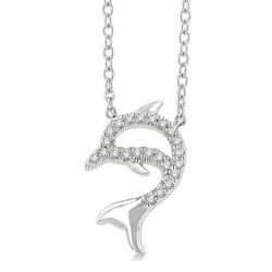 Riviera Iolanthe Dolphin Petite Diamond Fashion Pendant
