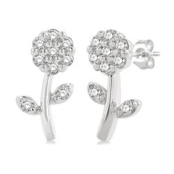 ValIs 14K White Gold Diamond Fashion Earrings