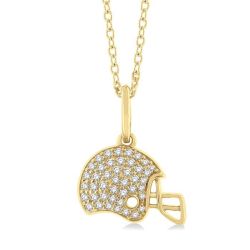 Football Helmet Petite Diamond Fashion Pendant