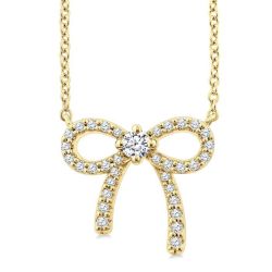 Couture Sonata Bow Petite Diamond Fashion Pendant