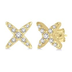 LysSol 14K White Gold Diamond Fashion Earrings