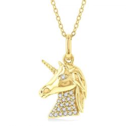 Unicorn Petite Diamond Fashion Pendant