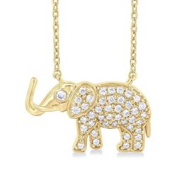 Evergreen Aurora Elephant Petite Diamond Fashion Pendant
