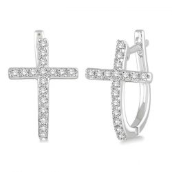 Cross Diamond Earrings