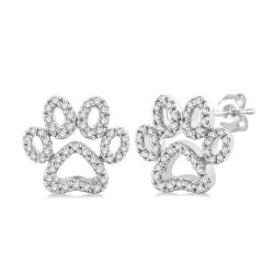 PhoVio AeMirOra 14K White Gold Diamond Fashion Earrings