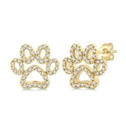 OnAr ArCa 14K White Gold Diamond Fashion Earrings