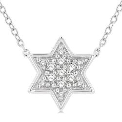 Mallow Vellum Star Of David Petite Diamond Fashion Pendant