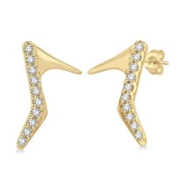 High Heel Petite Diamond Fashion Earrings