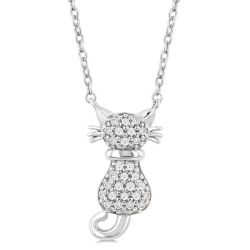 Luna Juno Cat Petite Diamond Fashion Pendant