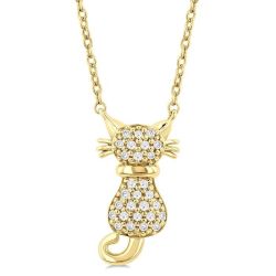 Eclipse Wynn Cat Petite Diamond Fashion Pendant