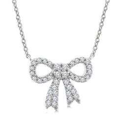 Tansy Waverly Bow Petite Diamond Fashion Pendant