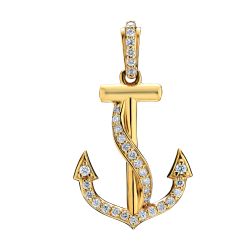 Diamond Anchor Pave Pendant