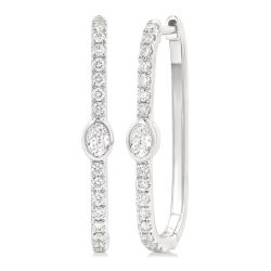 OraOraOra 14K White Gold Diamond Fashion Earrings