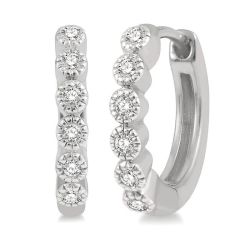 Petite Diamond Huggie Fashion Earrings