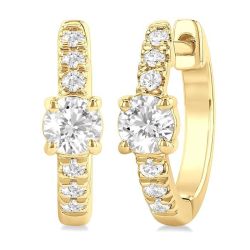 ThOraEl 14K White Gold Diamond Fashion Earrings