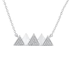 Diamond Pave Mountain Necklace