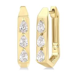 MirIonTh 14K White Gold Diamond Fashion Earrings