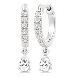IsVioIs 14K White Gold Diamond Fashion Earrings