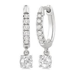 NoXeLys 14K White Gold Diamond Fashion Earrings
